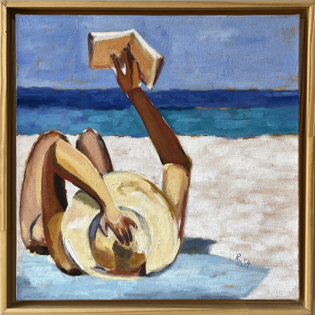 Leitora na Praia
