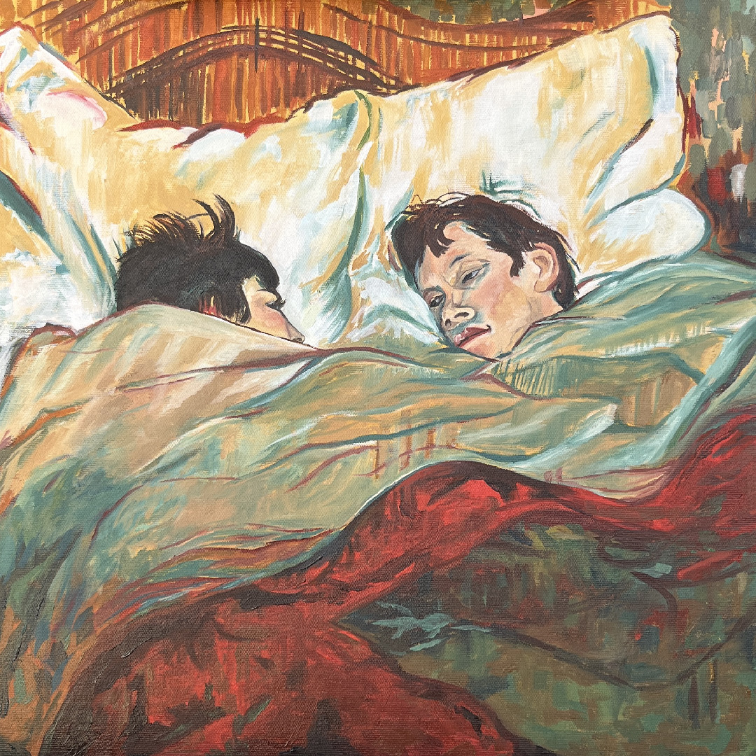 Releitura de Na Cama - Toulouse Lautrec